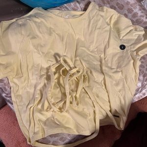 cropped tie waist hollister short